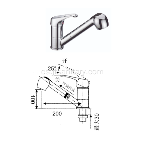 Grifo extraíble de un solo orificio